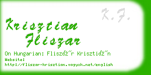 krisztian fliszar business card